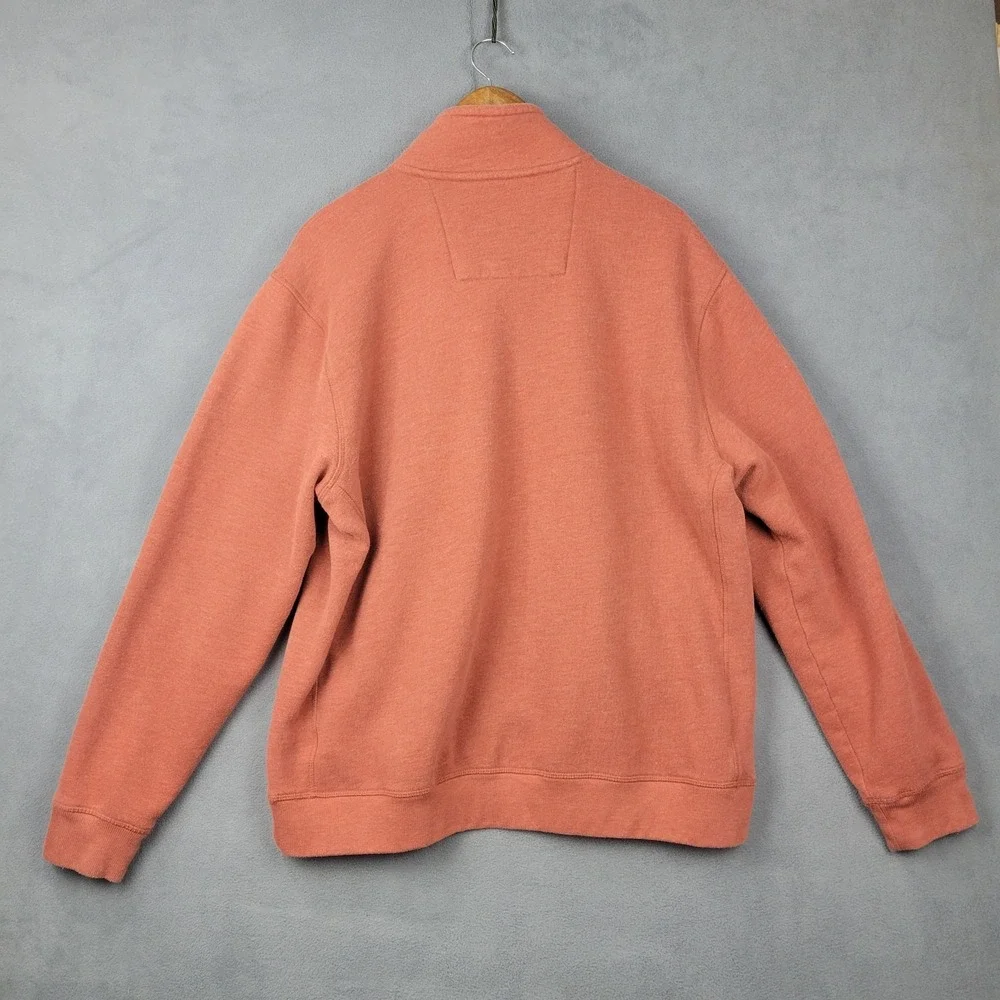 Arrow Sweatshirt Mens XL Orange Cotton Sherpa Lined Henley Neck Warm Wear Winter